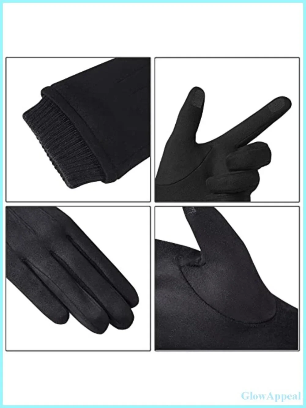 Women's Warm Suede Touchscreen Gloves with Wool Lining